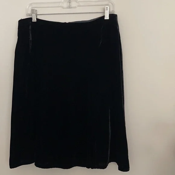 Vintage Nanette Lepore gray black velvet skirt set